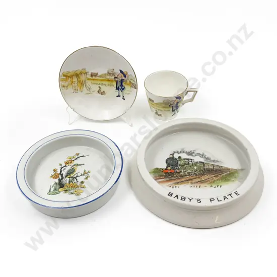 Shelley Two Childs Dishes and Little Boy Blue Cup and Saucer
