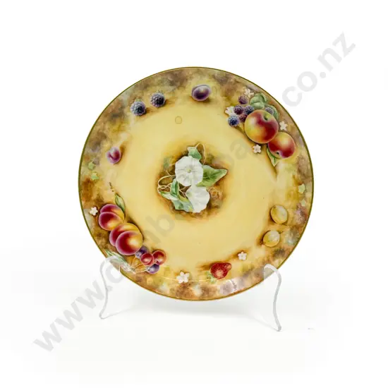 Royal Worcester Plate Painted Fruit Signed Dune