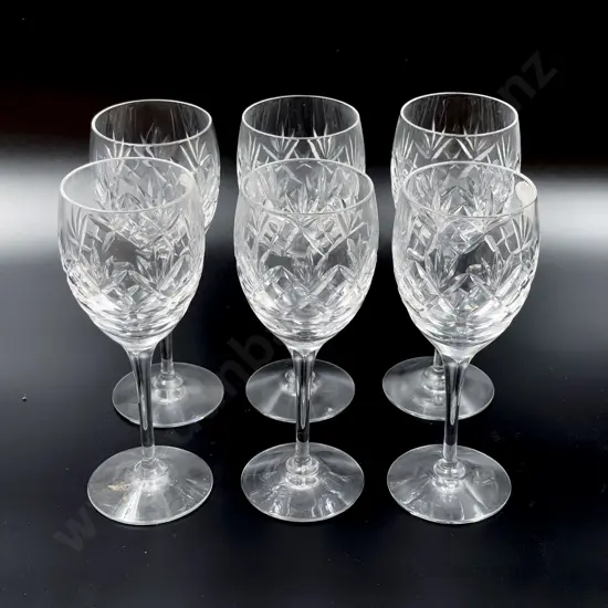 Royal Doulton Crystal Six Red Wine Goblets