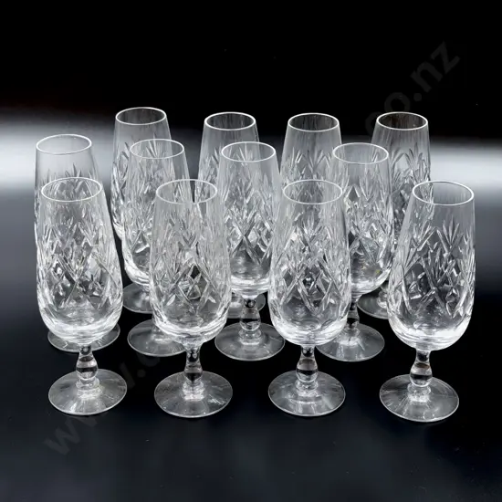Royal Doulton Crystal Twelve Champagne Flutes