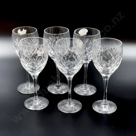 Royal Doulton Crystal Six Wine Goblets