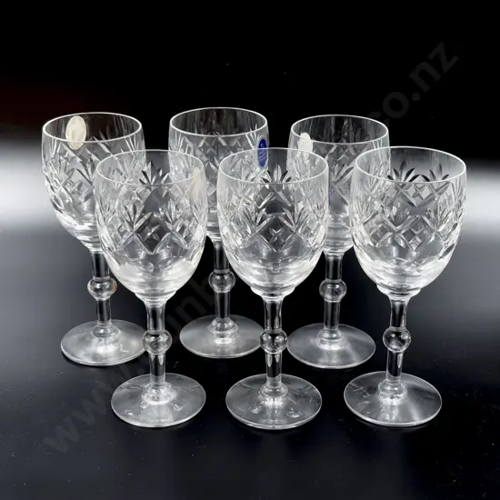 Royal Doulton Crystal Six Wine Goblets