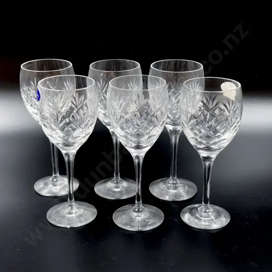 Royal Doulton Crystal Six Wine Goblets