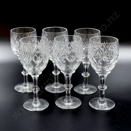 Royal Doulton Crystal Six Wine Goblets