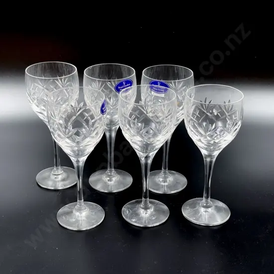 Royal Doulton Crystal Six Wine Goblets
