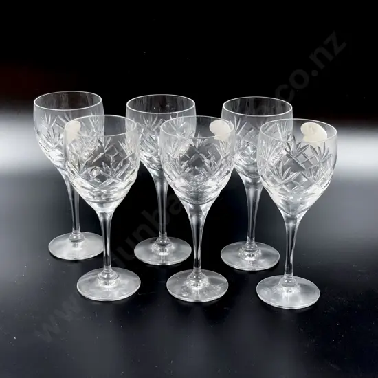 Royal Doulton Crystal Six Wine Goblets