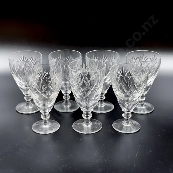 Royal Doulton Crystal Seven Wine Goblets