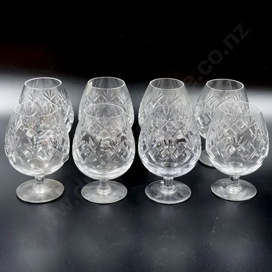 Royal Doulton Crystal Eight Brandy Balloons