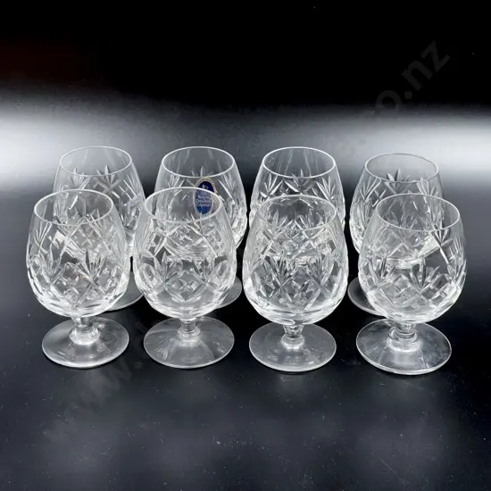 Royal Doulton Crystal Eight Small Brandy Balloons