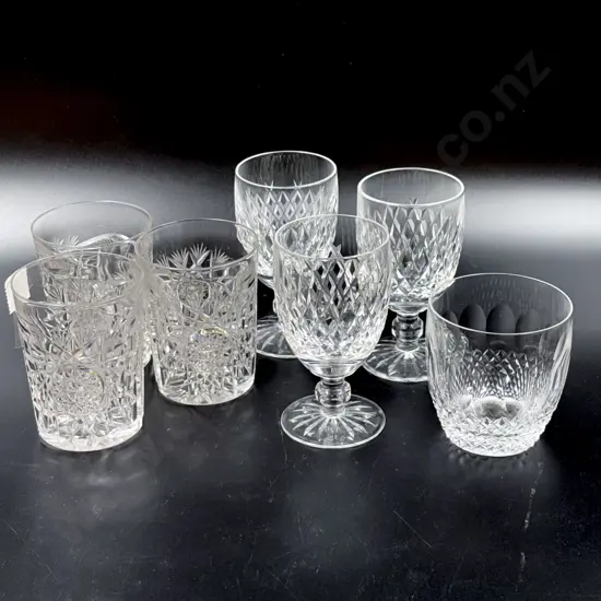 Crystal - Seven Assorted Glasses