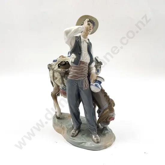Lladro Mule and Market Vendor