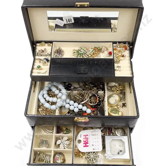 Collection of Costume Jewellery in Jewel Box