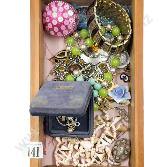 Costume Jewellery with S/S Scottish Brooch and Gold Pearl Pendant