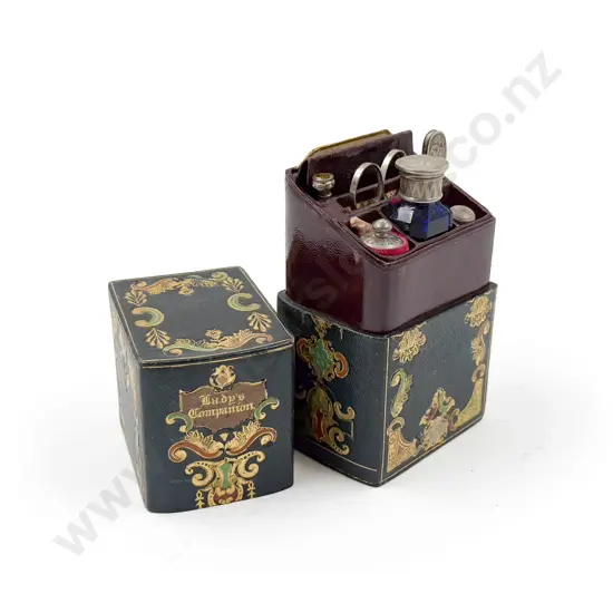 Victorian Ladies Compendium Sewing Box with Implements