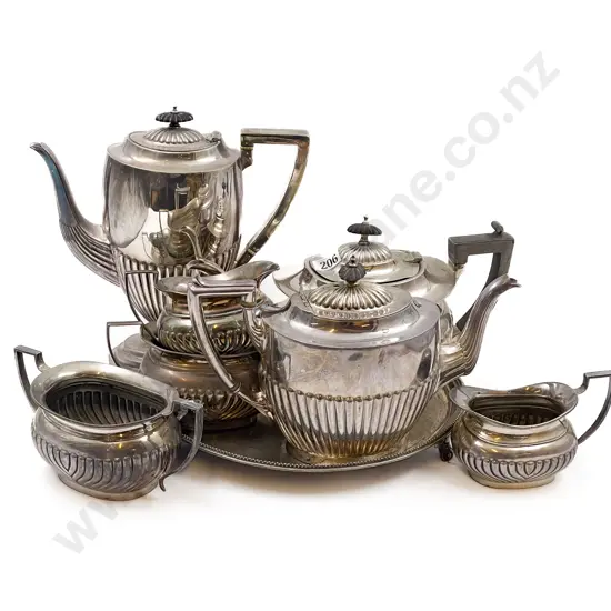 Two S/P Tea Sets with Coffee Pot and Tray