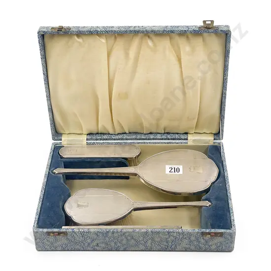 Boxed Four Piece S/S Mounted Dressing Table set