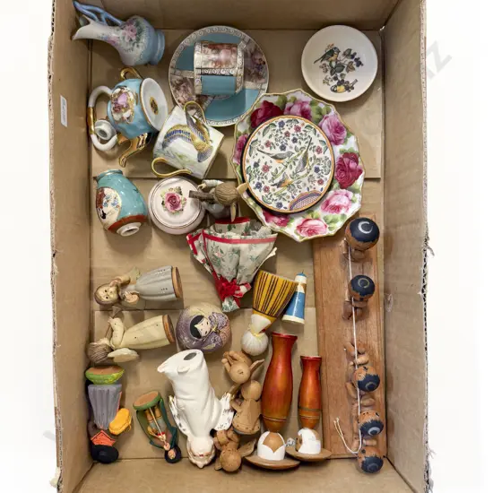 Assorted Doll Ornaments and China