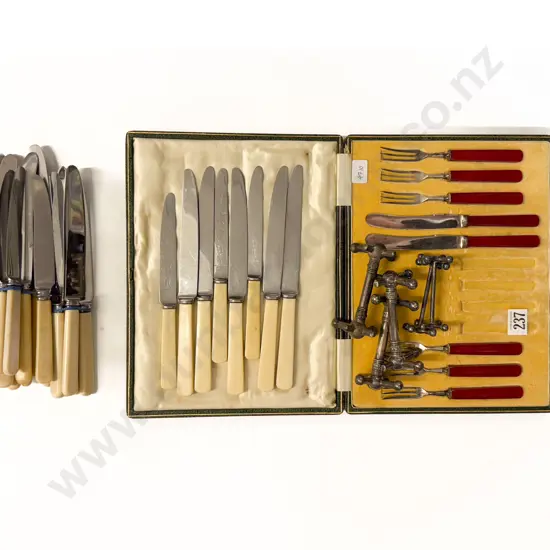 Assorted Cutlery Mainly Knives With Knife Rests