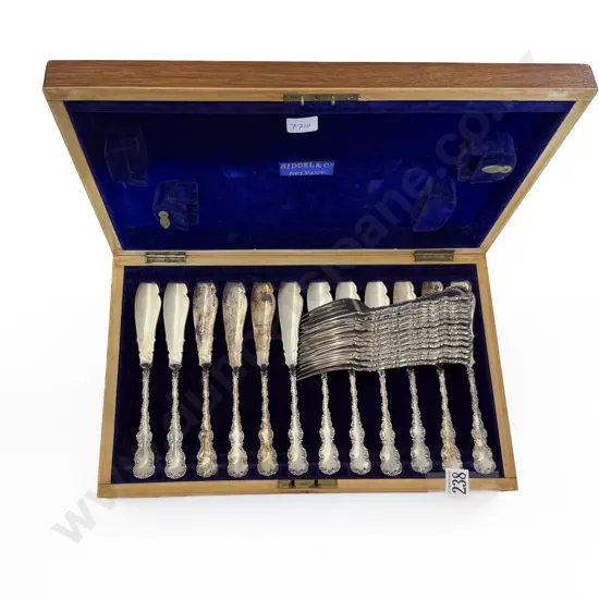 Fancy S/P Twelve Place Setting Fish Set