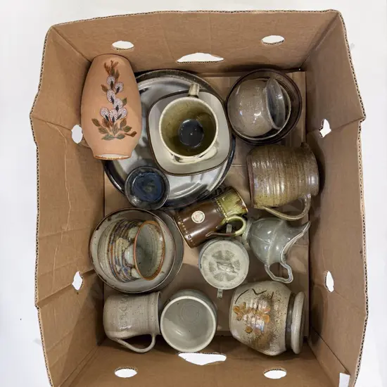 Box of Assorted NZ Pottery