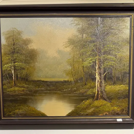 Signed Johnson - "Bush Study" - Oil on Canvas Board