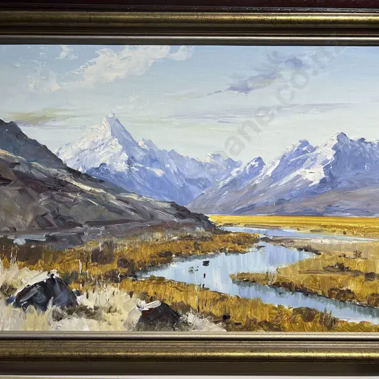 Aston Greathead - "Mt Cook" - Oil on Board