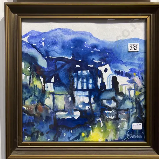 D. Brennan - Abstract Architectural Scene - Watercolour on Paper