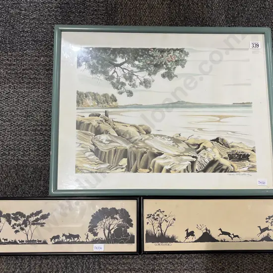 Ltd Edition Print together with Pair of L.E. Curtis Prints