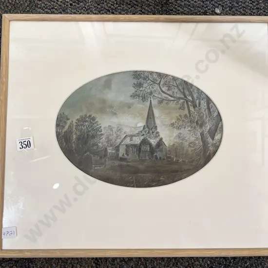 Unsigned "Greys Elegy Stoke Church" - Mixed Media