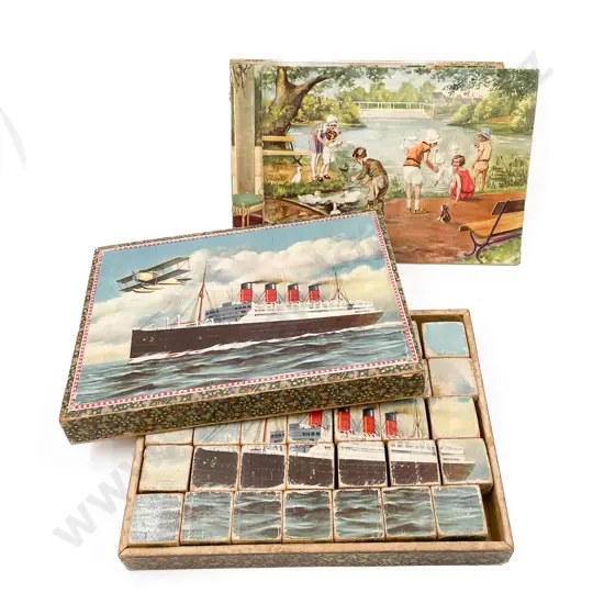 Vintage Puzzle Block Game etc