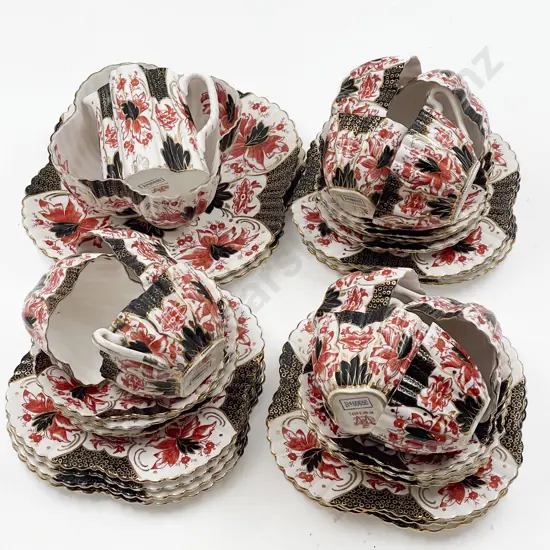 Imari Pattern Fancy China Part Teaset