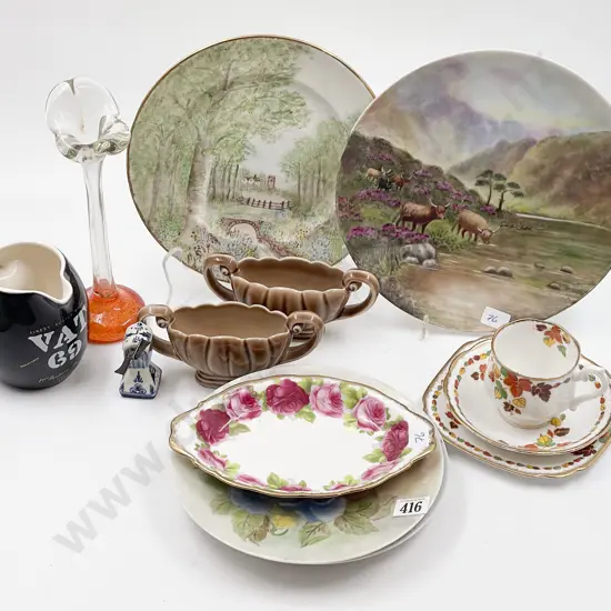 Quantity of Assorted China together with Art Glass Vase etc