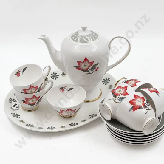 Fancy China Teaset together with Serving Tray