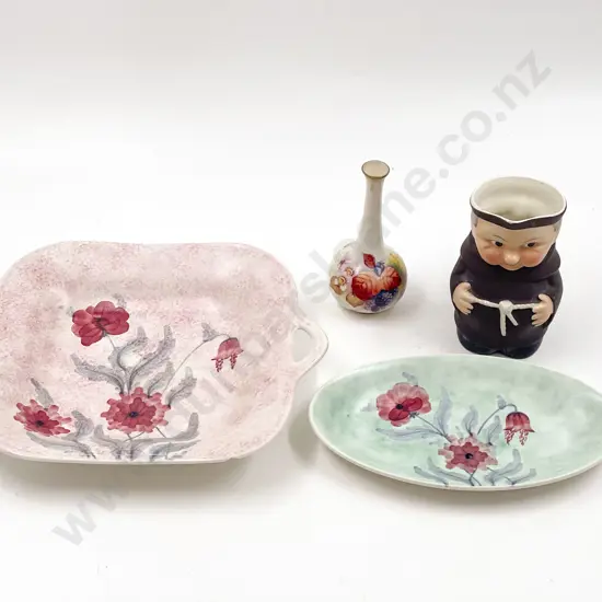 Small Royal Worcester Posy Vase together with Goebel Monk Jug & Two Beswick Dishes