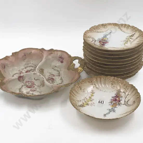 Quantity of Assorted Limoges Fancy China incl Condiment Tray