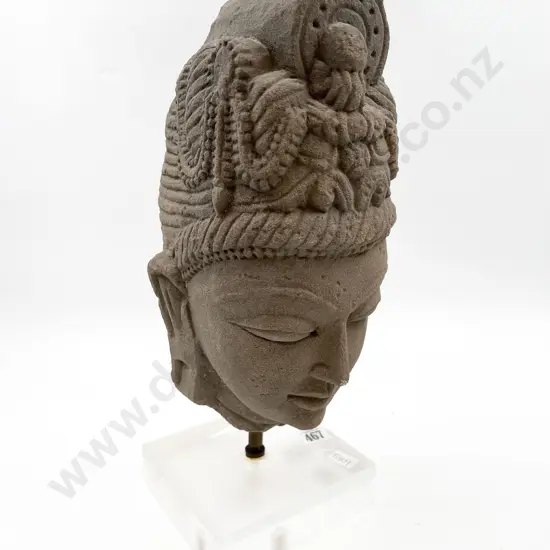 Indian Stone Bust on Perspex Base