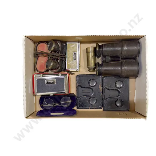 Quantity of Assorted Vintage Binoculars etc