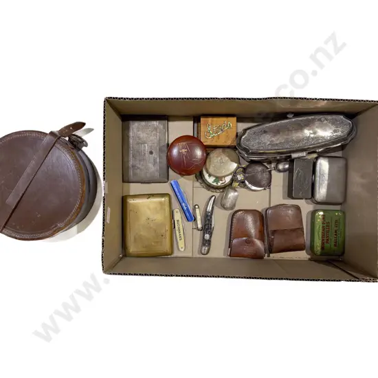 Box Quantity of Assorted Vintage incl Collar Box Cigarette Cases etc