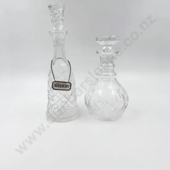 Two Crystal Decanters