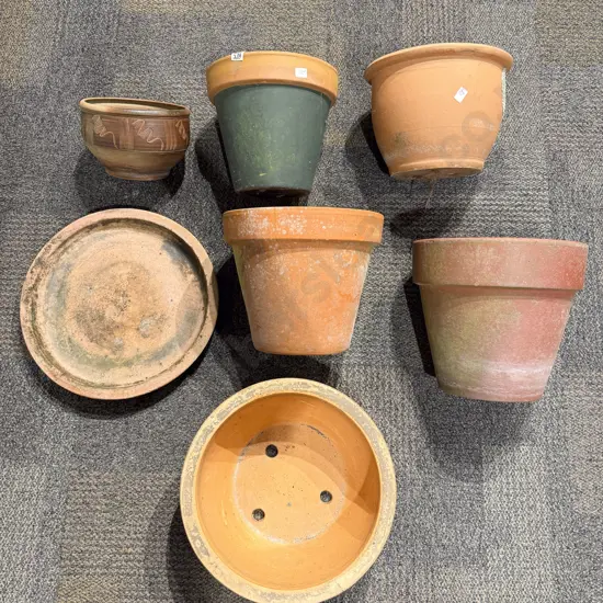 Six Assorted Garden Pots of Sizes