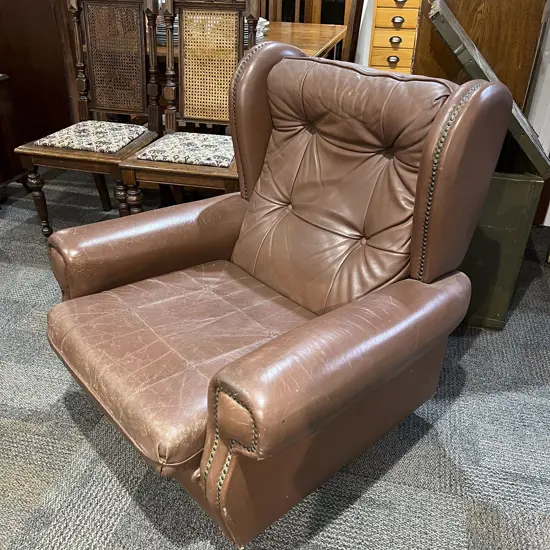 Leather Wingback Armchair