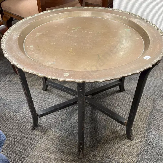 Anglo Indian Brass Topped Side Table