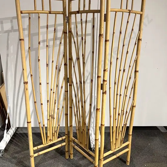 Three Panel Bamboo Screen