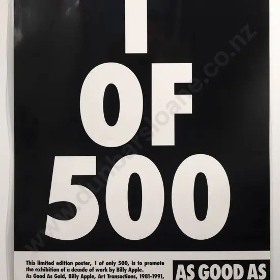 Billy Apple (b 1935) - Art Transactions 1981-1999 Promotional Poster