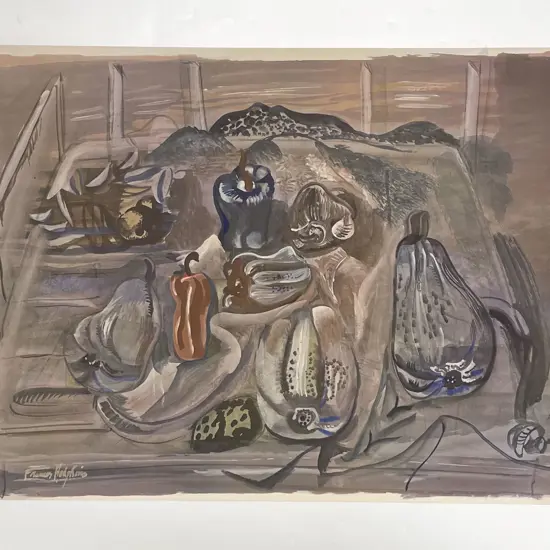 After Frances Hodgkins - Pumpkins