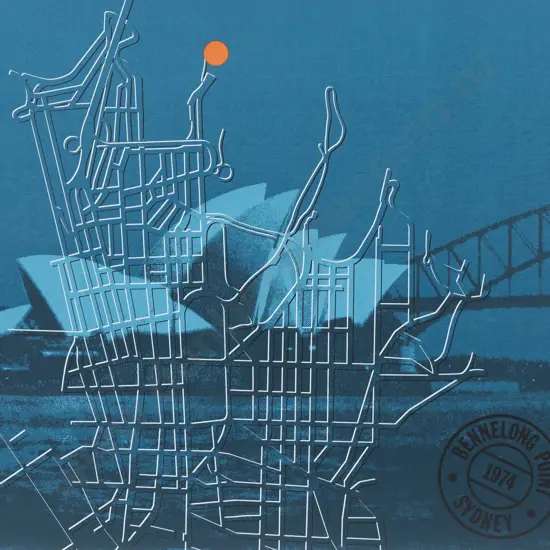 Ted Dutch (1928 - 2008) - Bennelong Point Sydney 1974 (unframed)