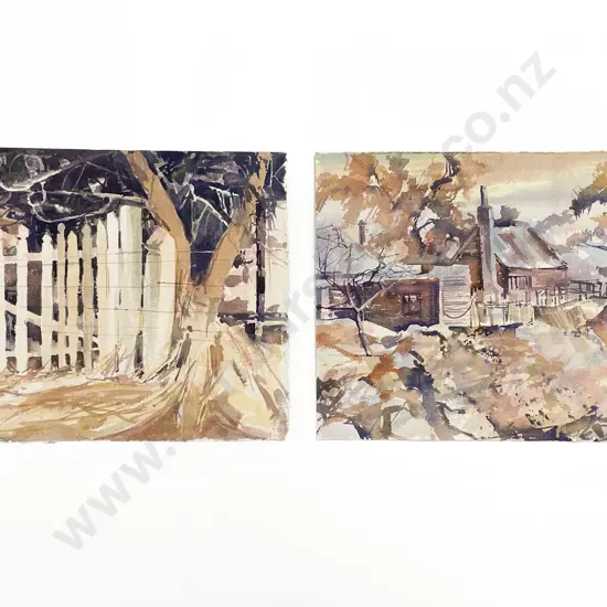 Les Finch (1940 - 2020) - Two Watercolours (Unframed)