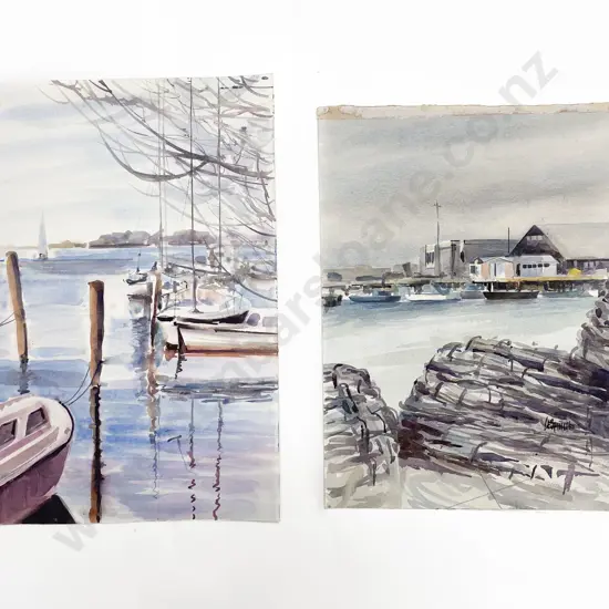 Les Finch (1940 - 2020) - Two Watercolours (Unframed)