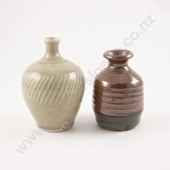 Small Mirek Smisek Celadon Vase & Other