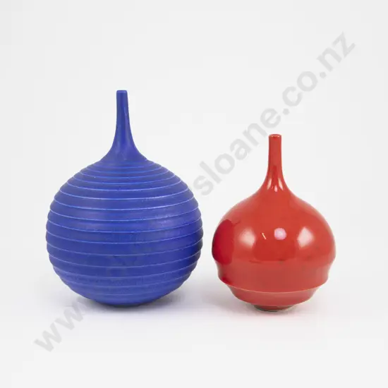Pair John Parker Grooved Vases